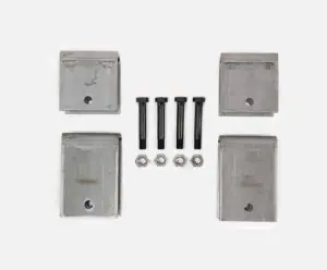 Single Axle Trailer Hanger Kit for 2" Slipper Springs - 3-3/4" Tall Front