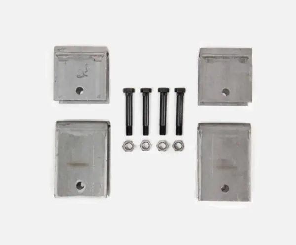 Single Axle Trailer Hanger Kit for 2" Slipper Springs - 3-3/4" Tall Front