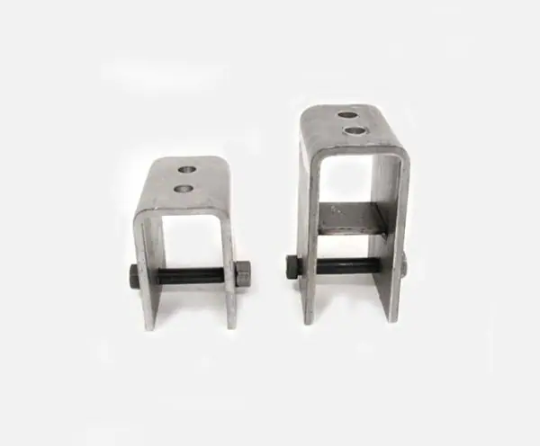 Single Axle Trailer Hanger Kit for 2" Slipper Springs - 3-3/4" Tall Front